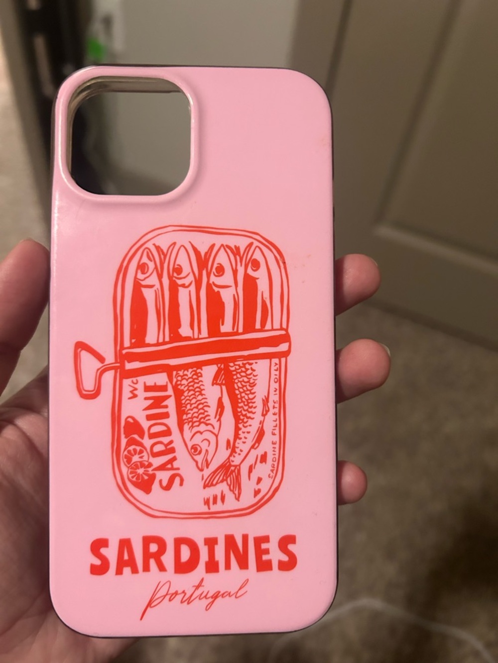 Pink Sardines Graphic IPhone 14 Case